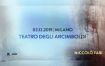Niccolò Fabi a Milano nel 2019: data e biglietti del concerto