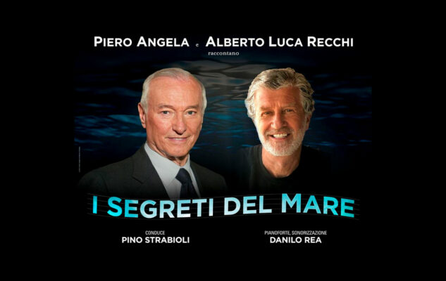 Piero Angela e Alberto Luca Recchi a Milano nel 2022 con “I segreti del mare”