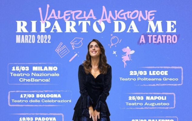 Valeria Angione a Milano nel 2022 con lo spettacolo “Riparto da me”
