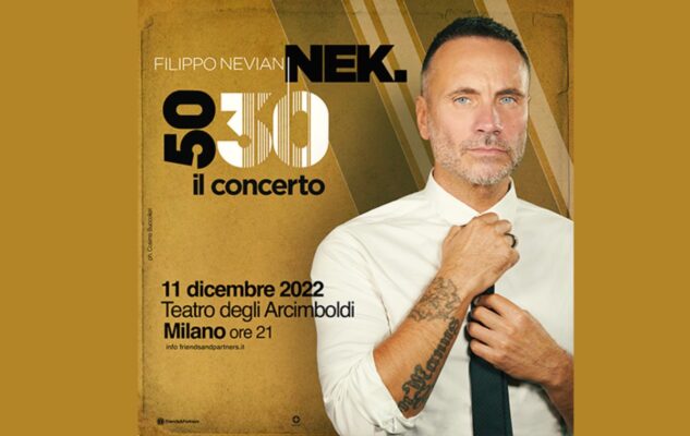 Nek a Milano nel 2022: data e biglietti del concerto