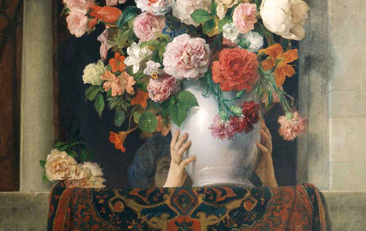 Vaso di fiori sulla finestra di un harem, Francesco Hayez